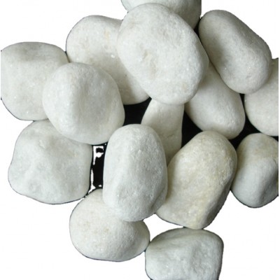 tumbled Snow white pebble decor white pebble best garden pebble price